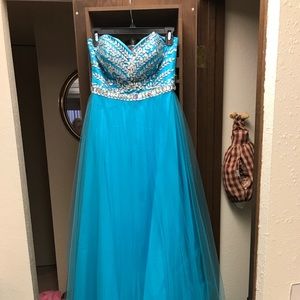 Blue Cinderella Prom gown